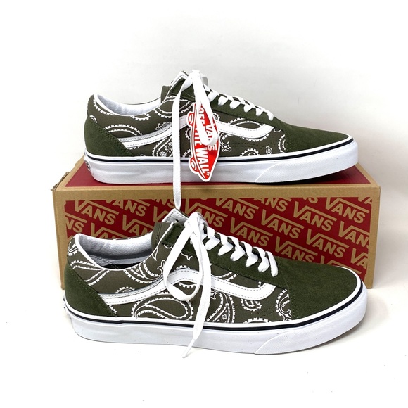 VANS Old Skool Low Top Green Men’s Suede Canvas Skate Sneakers Size VN0A5KRFB0F - Picture 9 of 11